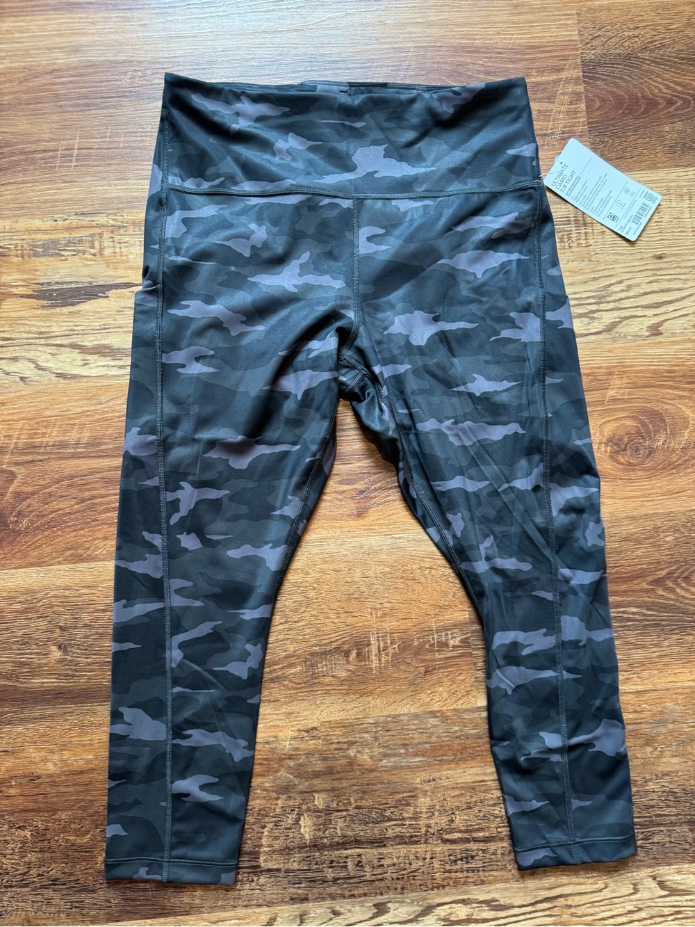 Athleta Women's Camouflage High-Rise Leggings - Black/Grey